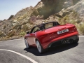 Jaguar F-Type S AWD convertible in caldera red rear view