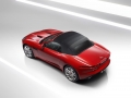 Jaguar F-Type S AWD convertible in caldera red with roof up